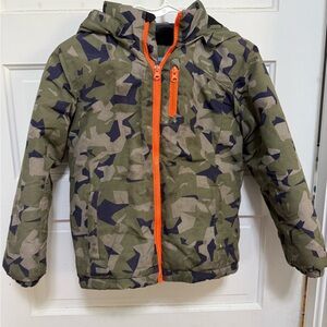 Pulse Camouflage Jacket with Orange Accents